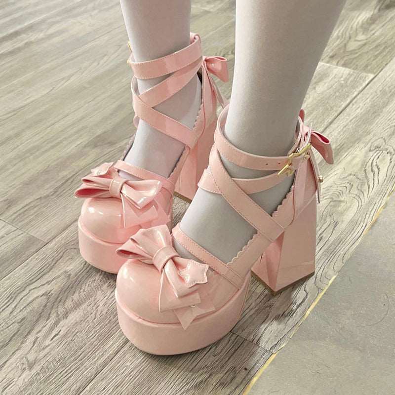 Beauty Bunny Star Wish Princess Blue Pink White Black High Heels Shoes