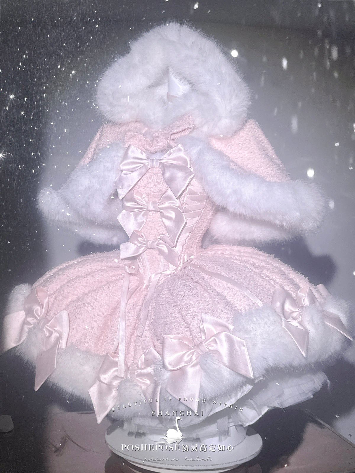 Poshepose Christmas Dance Series Pink Snow Lolita Dress