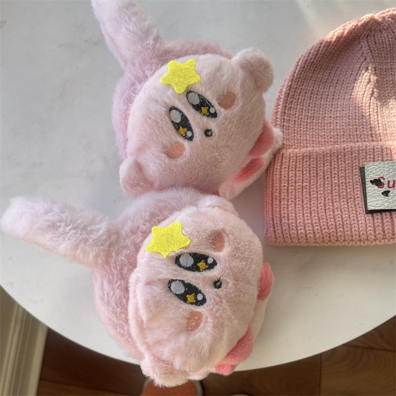 Cute Pink Star Cartoon Warm Winter Earmuffs