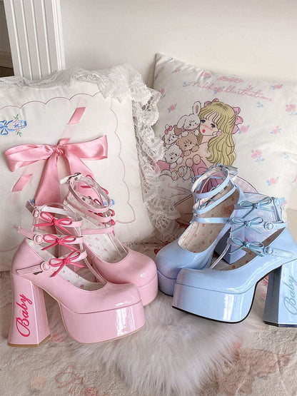 Baby Bow EGL Platform High Heels Shoes