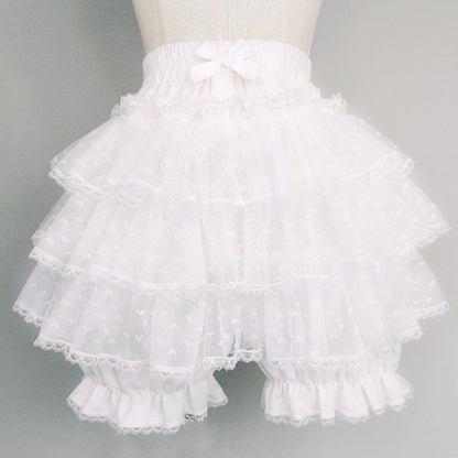 Plus Size EGL Ruffle Puffy Fake Cake Skirt Pumpkin Bloomers Shorts