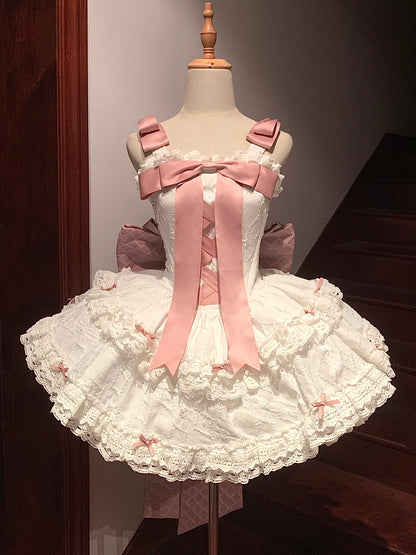 Sleeping Dream First Love Chii Chan White Pink Blue Lolita Dress