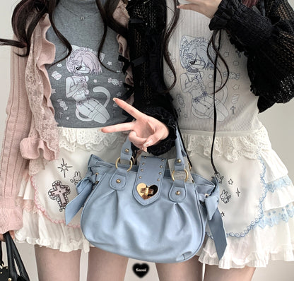 Kitten Bullet Cat Maid Taiyaki Gray White Sleeveless Turtleneck Knit Vest