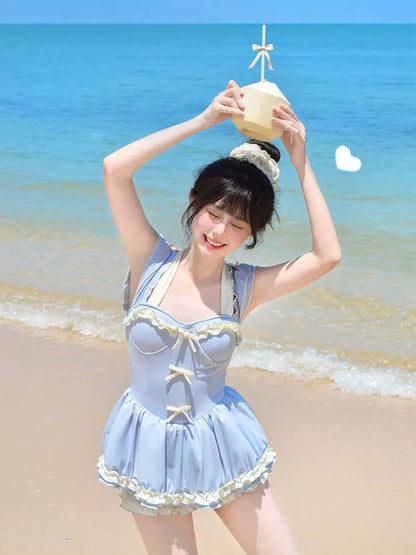 Chichi Sea Salt Blue Onepiece Swimsuit