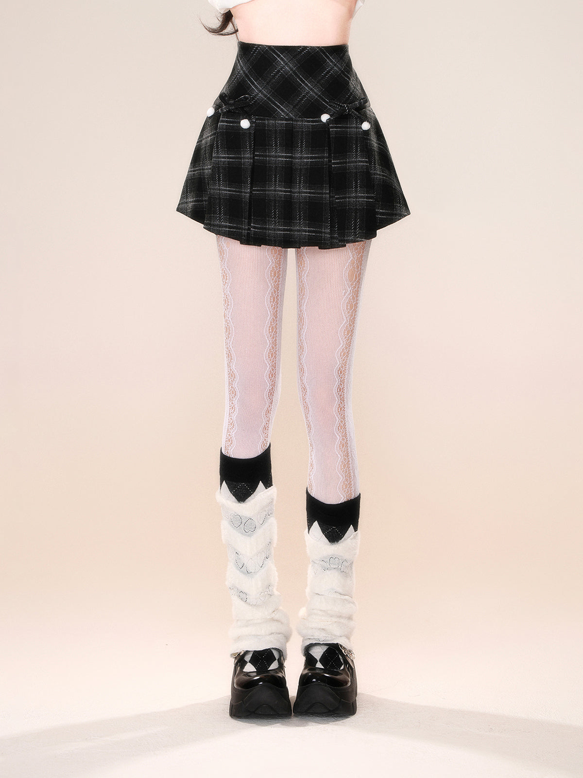 Young Eyes Annual Plaid Red Brown Blue Black Mini Skirt