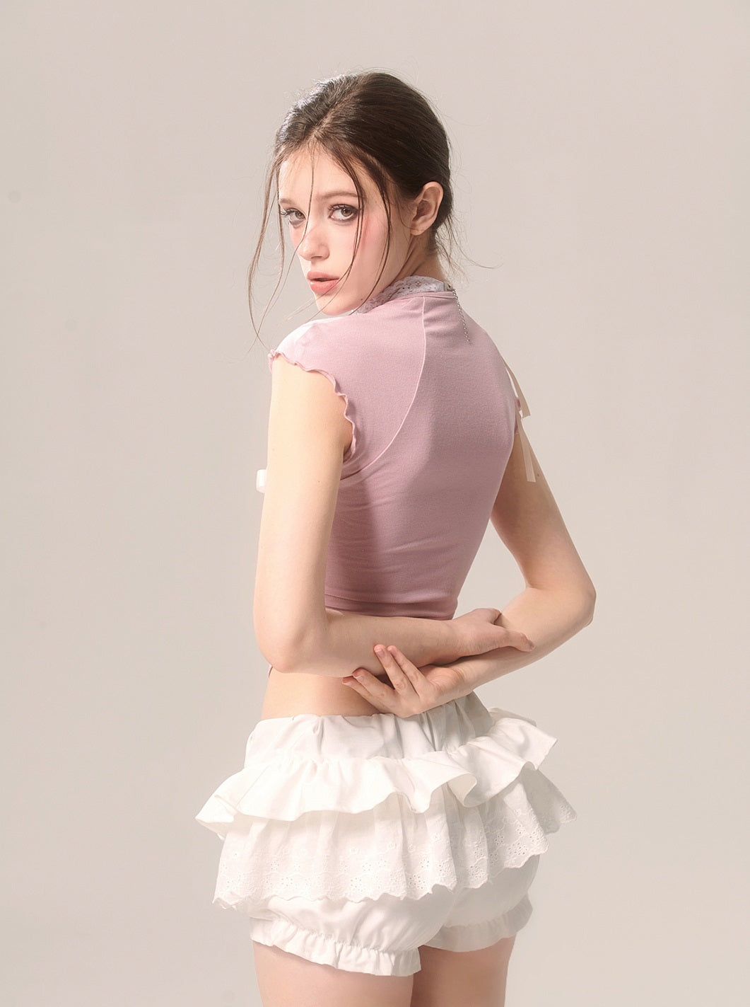 Young Eyes Sweet Coquette Bow Pink Shirt Top