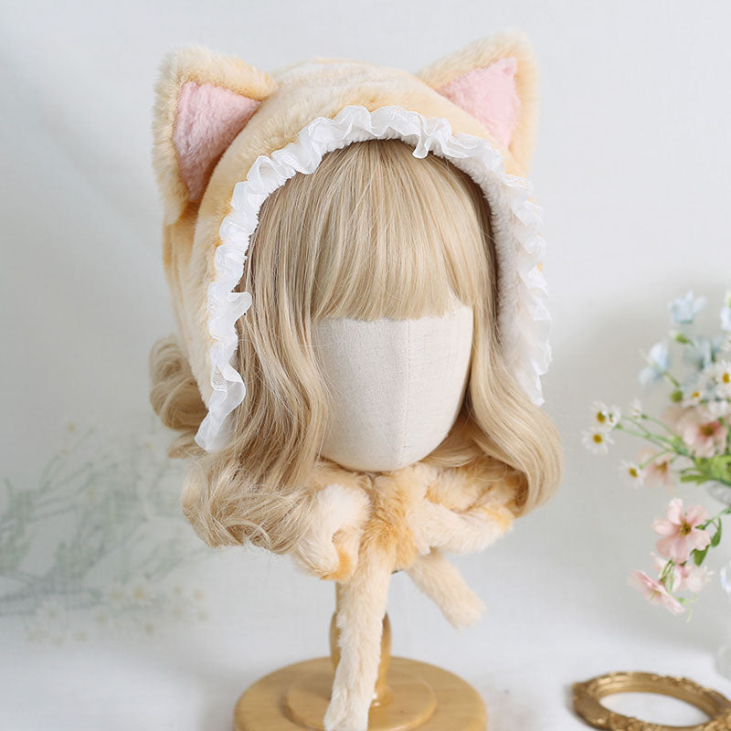 Lolita Cat Ears Cute Velvet Plush Winter Hairband Headband