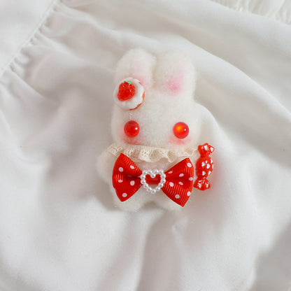 Candy Fairy Lolita Cute Rabbit Bunny Handmade Brooch Hairpin Hair Clip Hair Accessories Pins