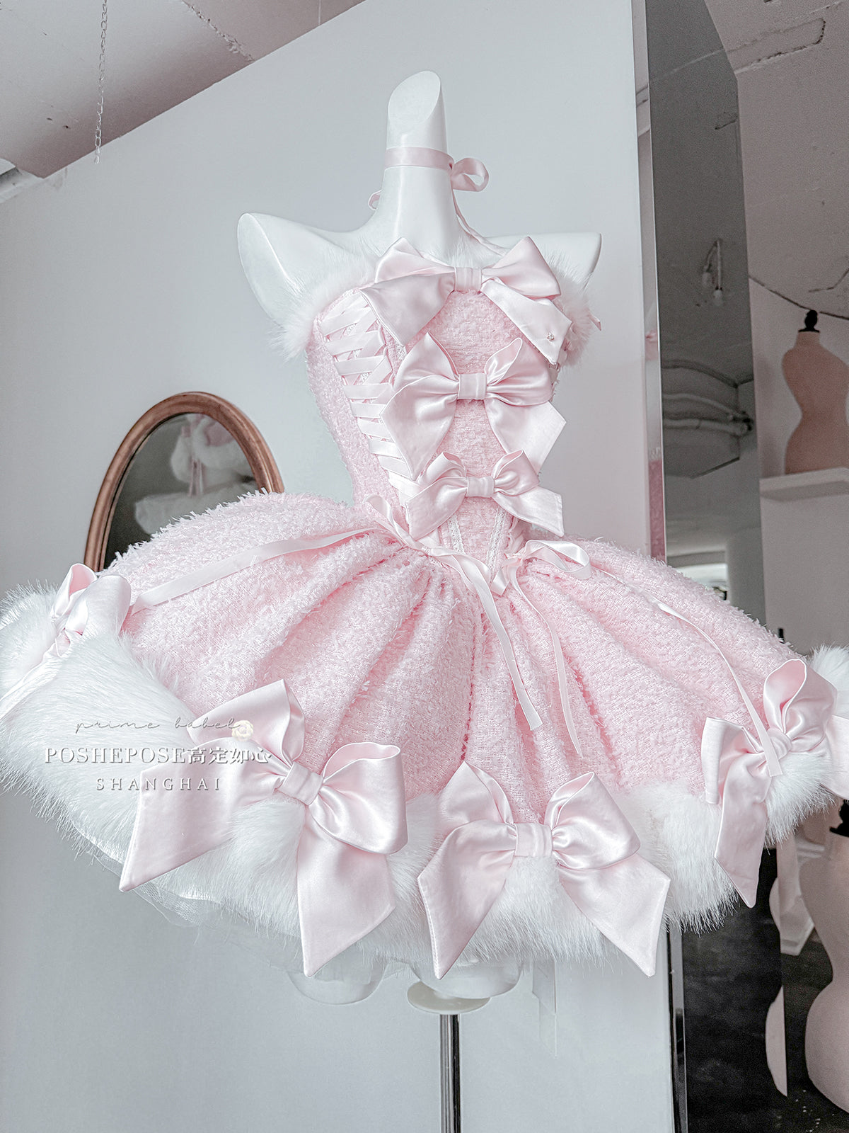 Poshepose Christmas Dance Series Pink Snow Lolita Dress