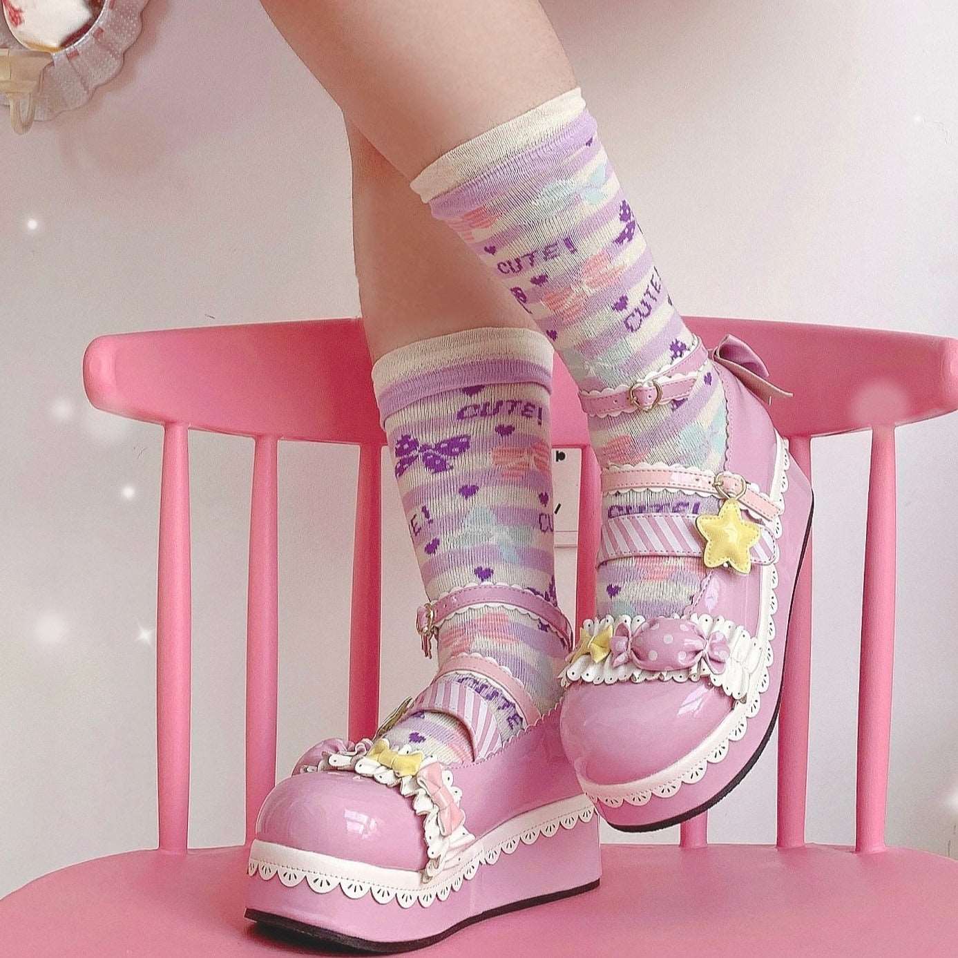 Candy Girl Star EGL High Heels Mary Jane Shoes