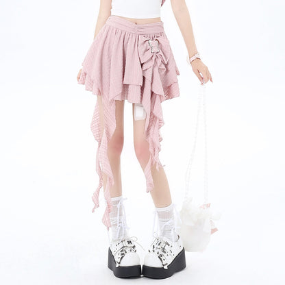 Crazy Girl Twilight Balletcore Purple Pink Black Mini Skirt