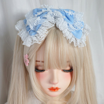 Candy Fairy Lolita Big Bow Lace Handmade Hair Accessories