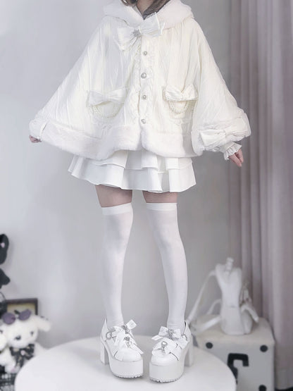 Virtual Paradise Jirai Kei Rabbit Ears White Black Jacket