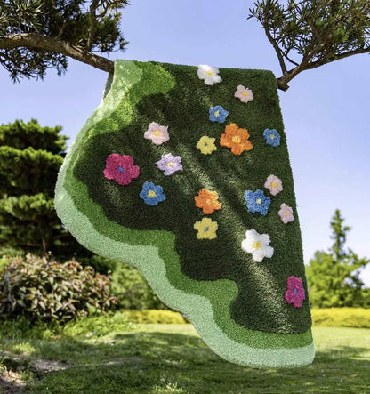 Colorful Flower Garden Nature Soft Mat Moss Rugs Carpets Bedroom Decor