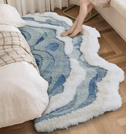 Walking in the Oceans Blue Ocean Water Nature Soft Mat Moss Rugs Carpets Decor