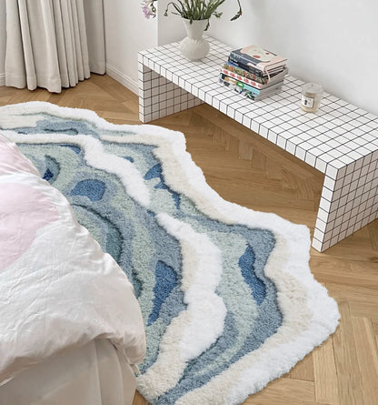 Walking in the Oceans Blue Ocean Water Nature Soft Mat Moss Rugs Carpets Decor