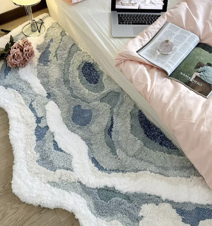 Walking in the Oceans Blue Ocean Water Nature Soft Mat Moss Rugs Carpets Decor