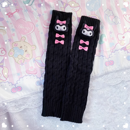 Kitty Purple Devil Melody Cinnamon Dog Winter Arm Leg Warmers