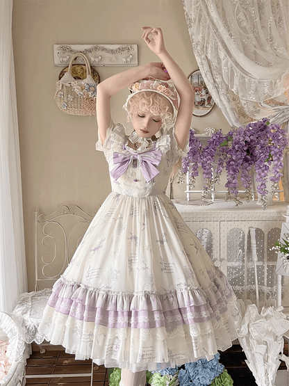 Bellflower Letters and Poems Lavender Purple Summer Dress