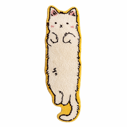 Cute Cat Animal Cartoon Minimalist Modern Chic Urban Soft Mat Moss Rugs Carpets Bedroom Decor