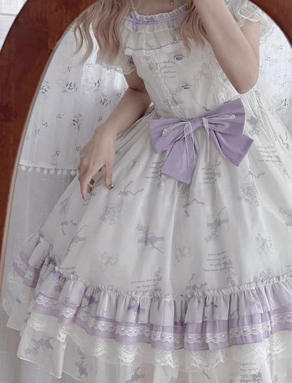 Bellflower Letters and Poems Lavender Purple Summer Dress