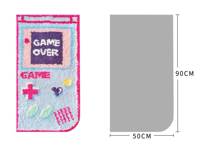 E Girl Gamer Pixel Art Pink Game Boy Mat Rugs Carpets Bedroom Decor