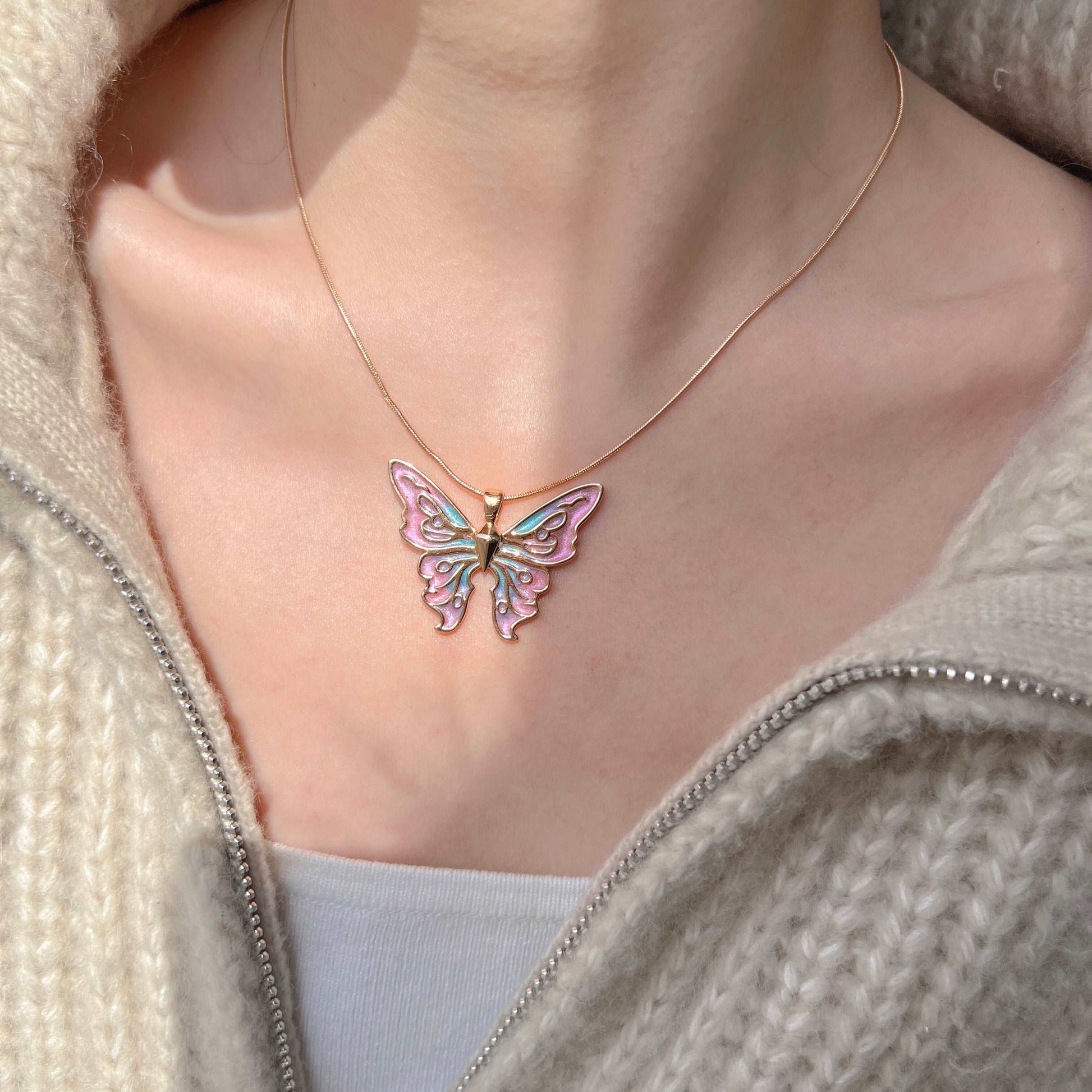 Fairy Butterfly Dream Wonderland Chains Necklace Pendant