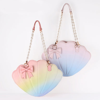 Sweet Girl Fairy Rainbow Mermaid Seashell Shoulder Bag