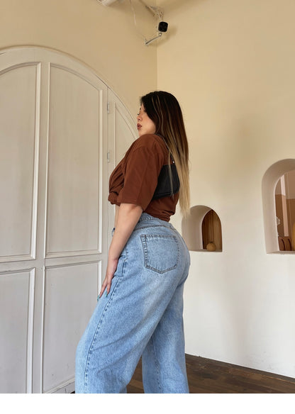 Plus Size Women 80s Chic Denim Jeans Pants