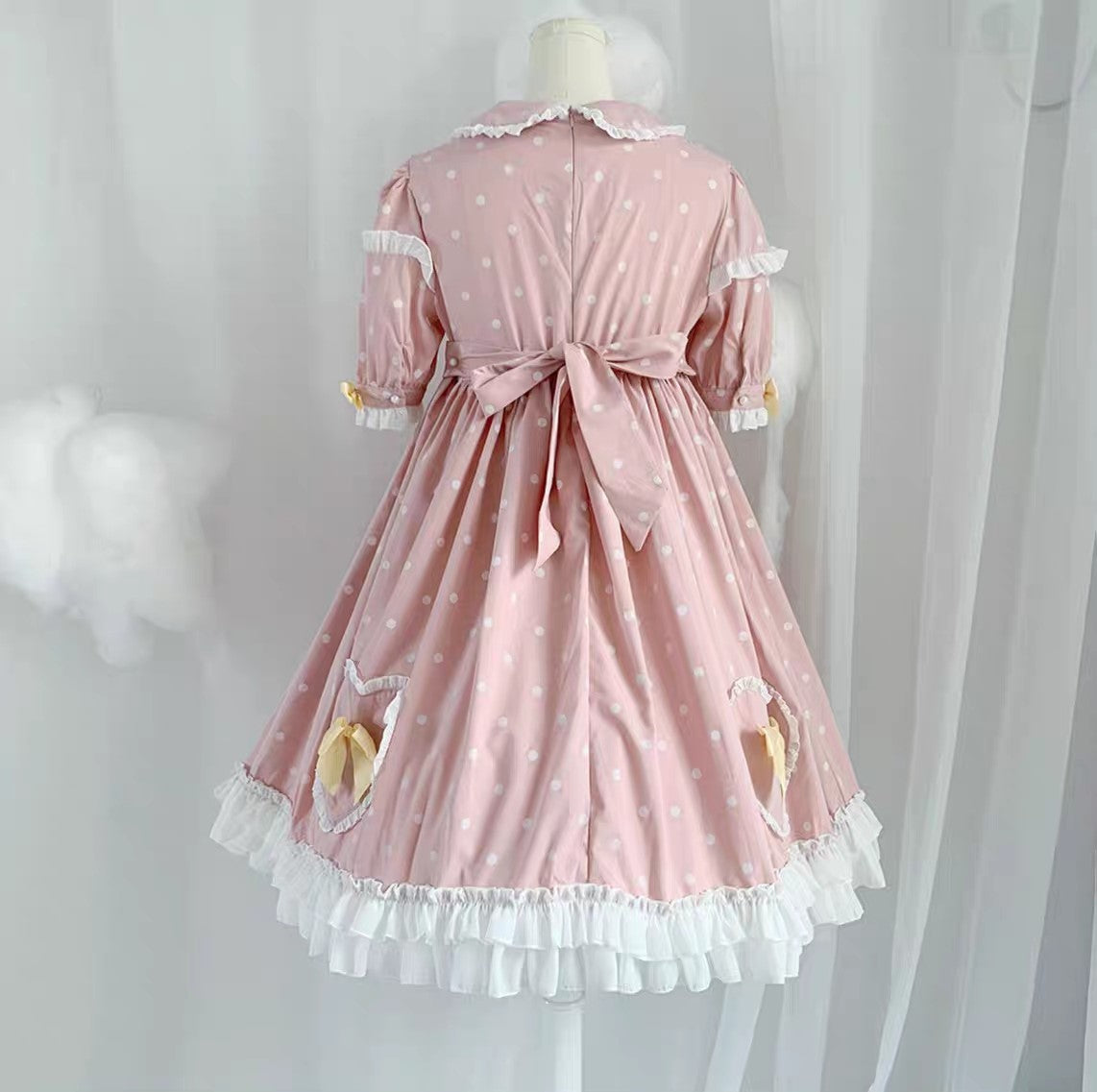 Plus Size Summer Bow Candy Princess Blue & Pink Dress