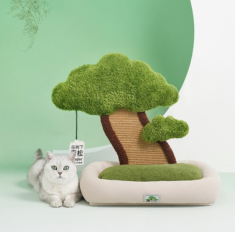 Under the Tree Peaceful Bonsai Decor Cats Dogs Pets Beds House Scratching Post