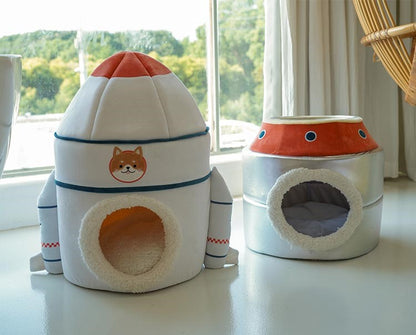 UFO Space Rocket Launcher Cats Dogs Pets Beds House Decor