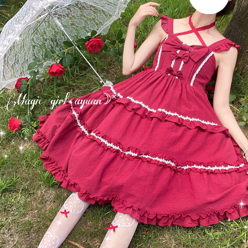 Pretty Fresh Summer Bow Layered Strap Dress