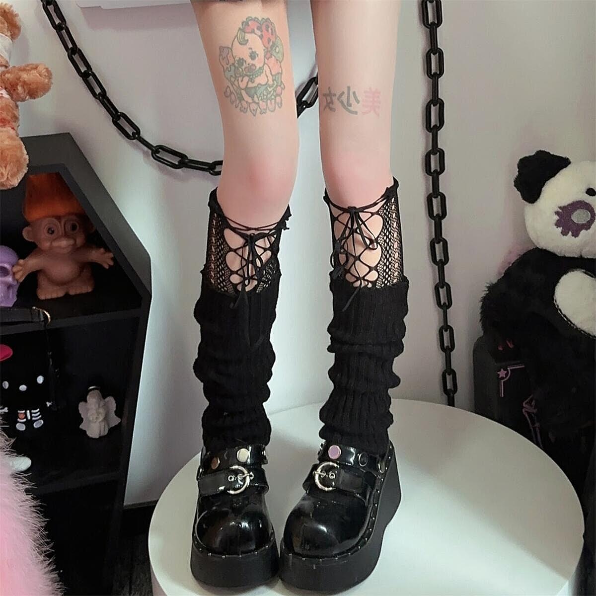 Y2K Balletcore Harajuku Knit Leg Warmers