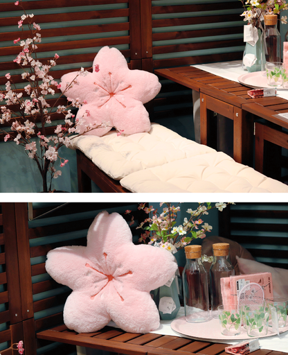 Sakura Cherry Blossom Flower Plush Chair Seat Cushions Room Decor