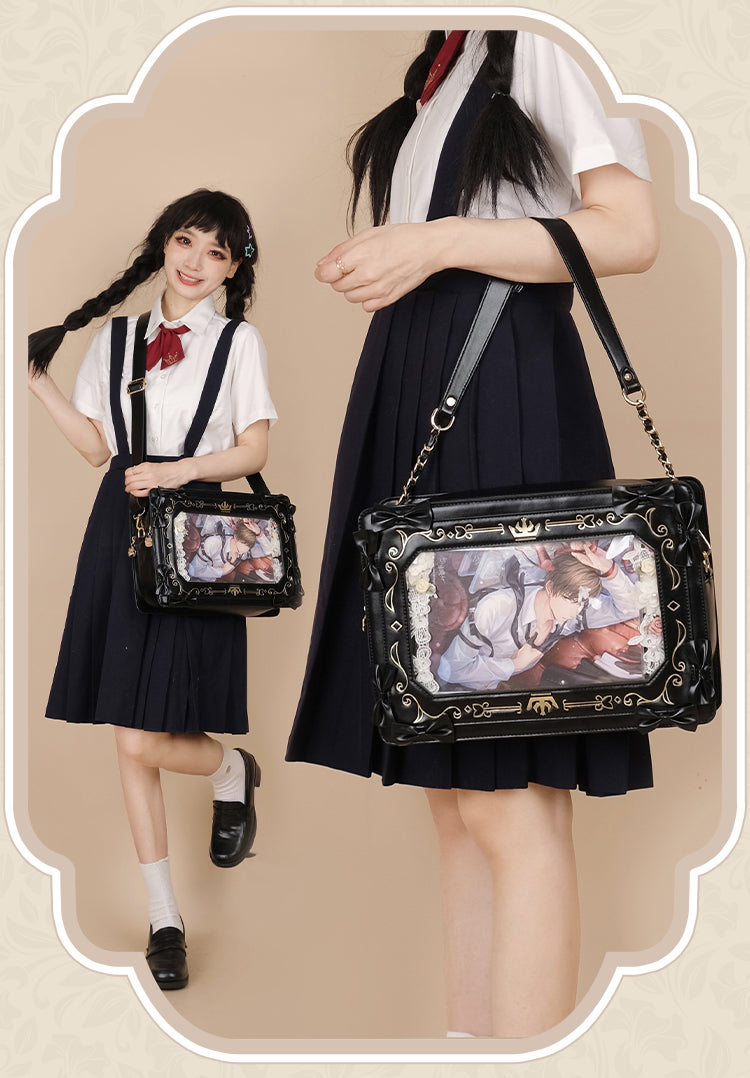 Picture Frame Retro Elegant Girl Women Cute Shoulder Messenger Bag