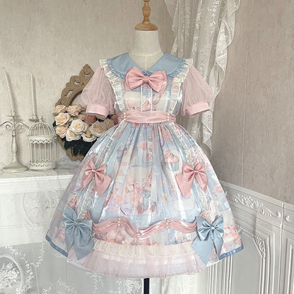 Pink & Blue Sweet Candy Princess Dress