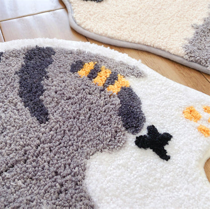 Cat Panda Paw Animal Bedroom Rugs Carpets Decor