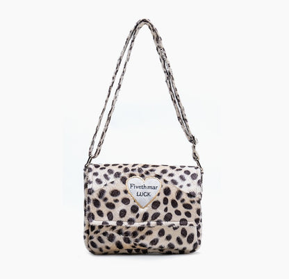 Leopard Zebra Cow Animal Print Colorful Embroidery Messenger Bag