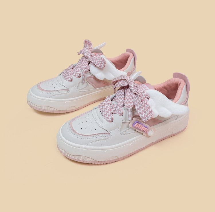 Angel Wings Rabbit Alice Pink White Sporty Sneakers Running Shoes