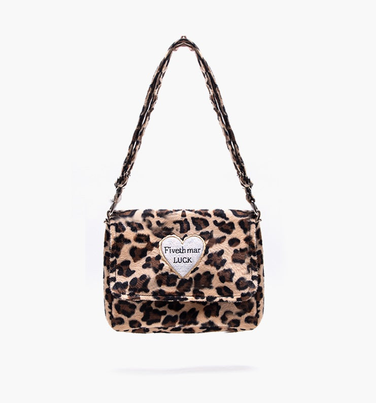 Leopard Zebra Cow Animal Print Colorful Embroidery Messenger Bag