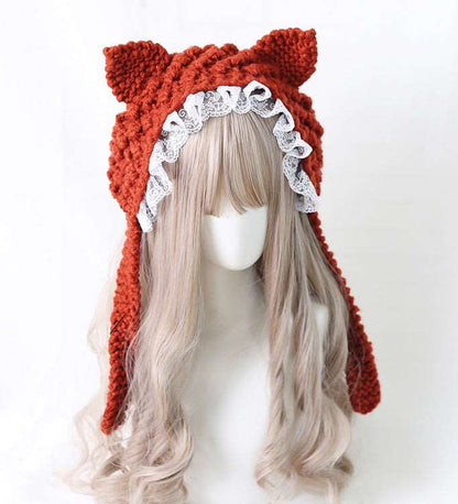 Autumn & Winter Soft Wool Cat Ears Hat