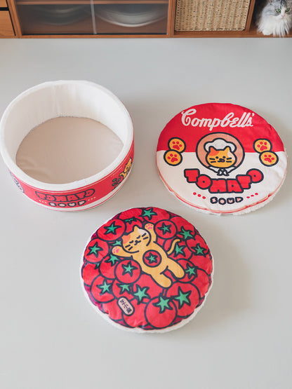 Red Japanese Canned Sesame Tomato Soup Cats Dogs Pets Beds House