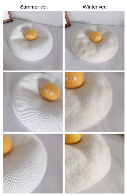 Cute Poached Egg Beret Hat