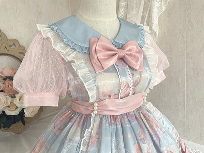 Pink & Blue Sweet Candy Princess Dress