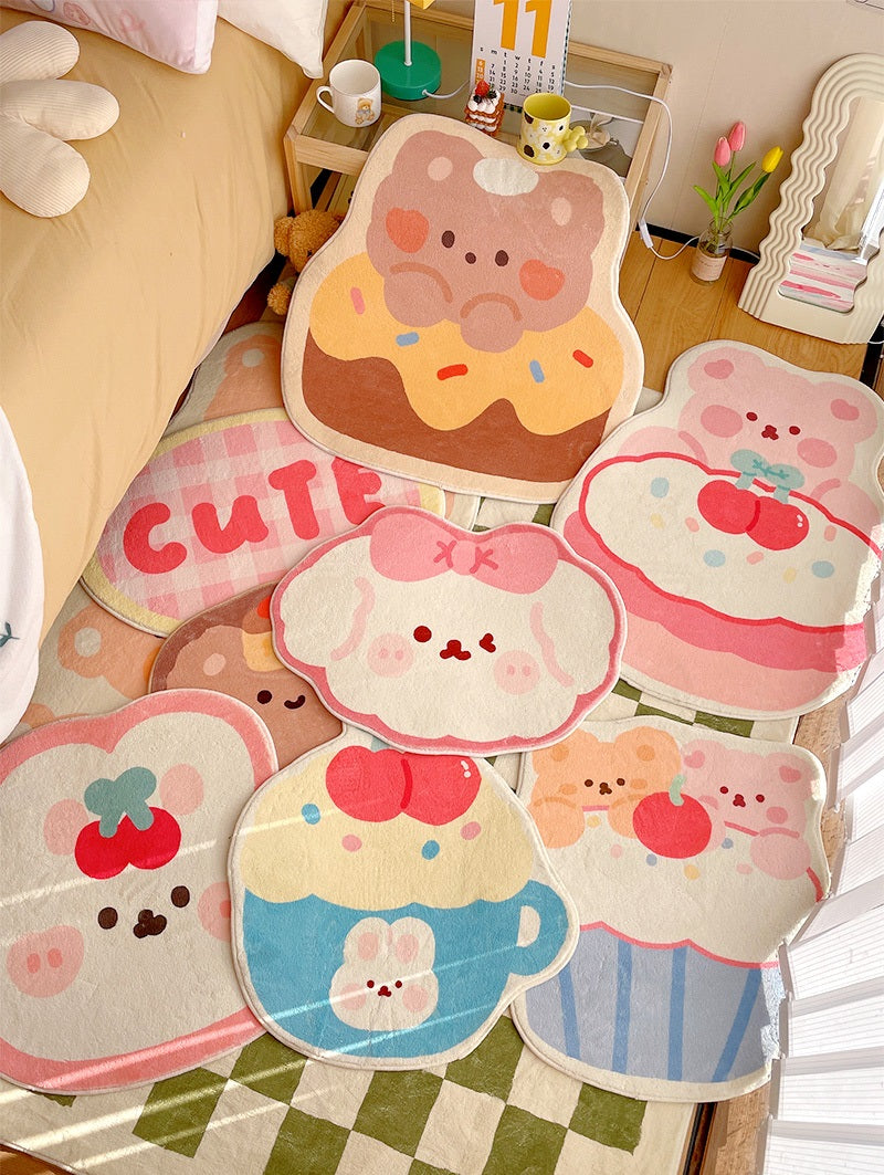 Cat Rabbit Bear Sweets Cake Rug Carpets Decor