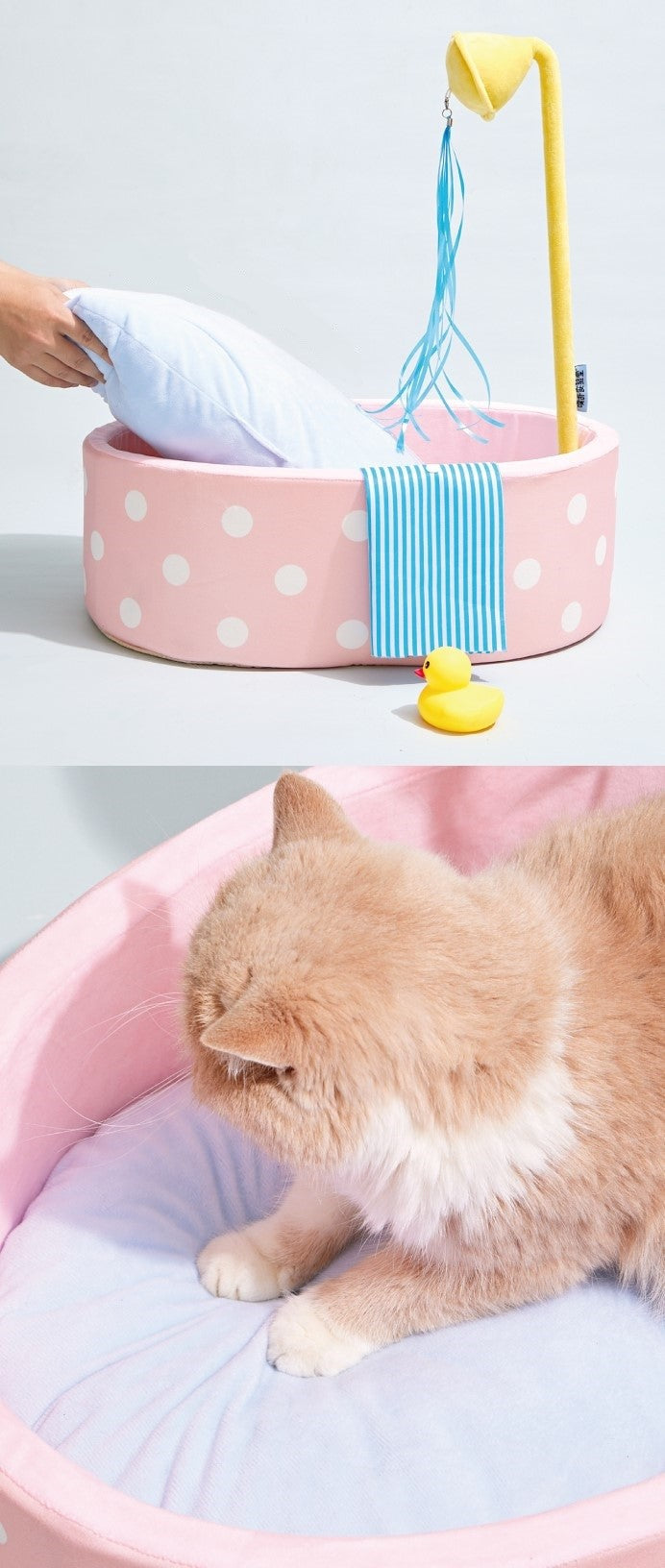 Cute Pink Bathtub Shower Cats Dogs Pets Beds House Decor