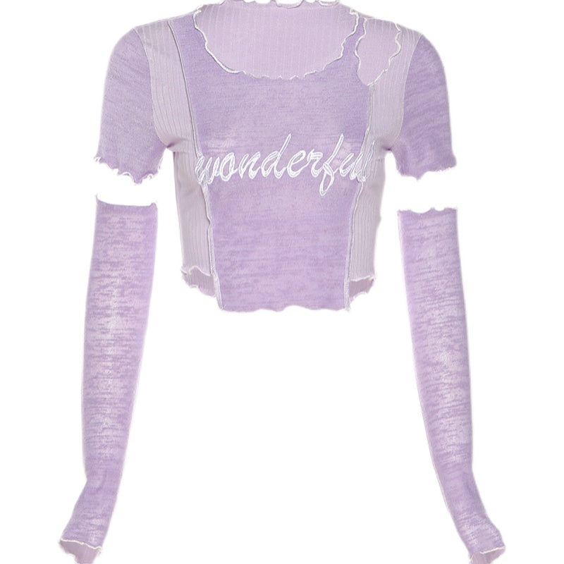 Sweet and Sexy Pastel Light Purple T Shirt Top