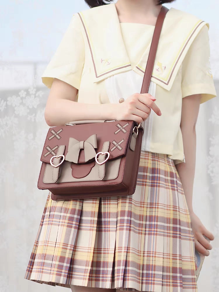 Cross Bag Bow Cute Messenger Student School Bag