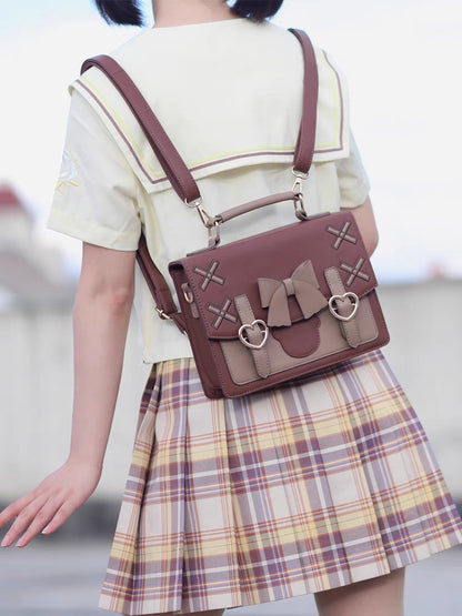 Cross Bag Bow Cute Messenger Student School Bag